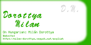 dorottya milan business card